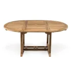 Tavolo Allungabile da Giardino in Teak Naturale – Yggdrasil Viadurini