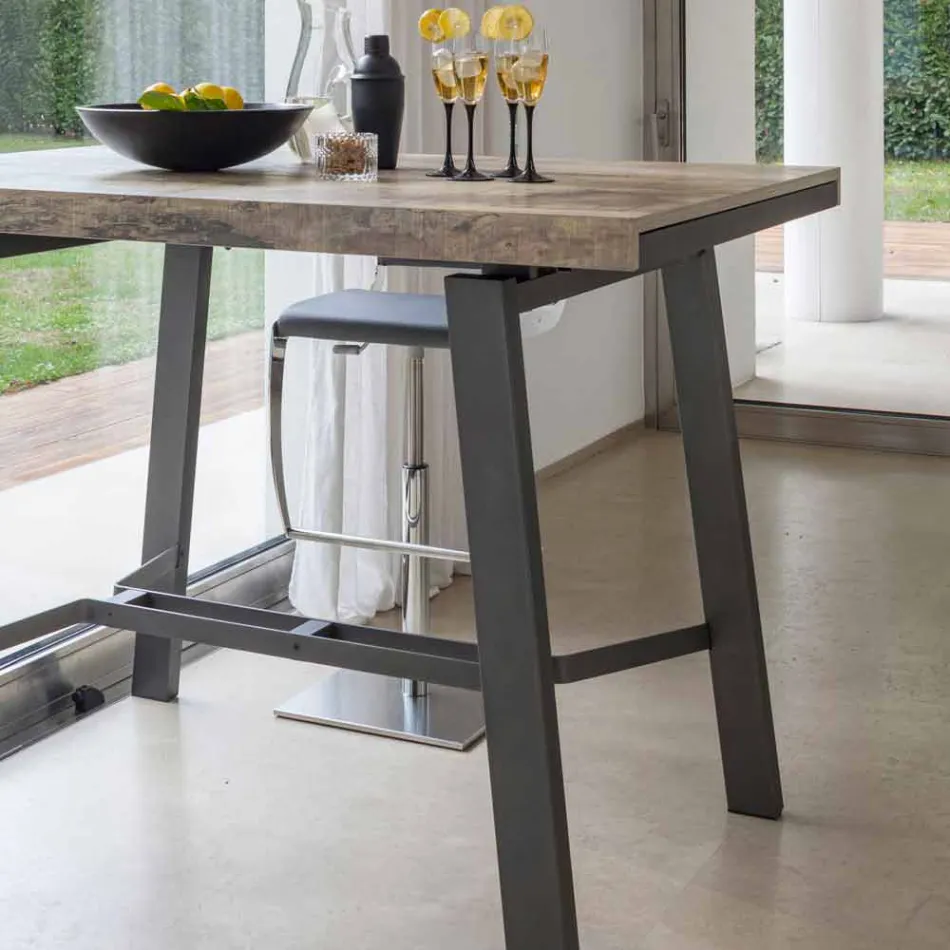 Tavolo Allungabile da Pranzo in Legno e Metallo fino a 280 cm - Gallotto Viadurini