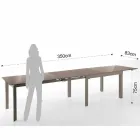 Tavolo Allungabile di Design in Vetro e Metallo, Guerriero Viadurini