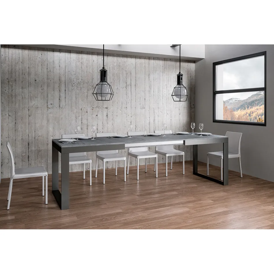 Tavolo Allungabile di Design Moderno in Legno Nobilitato - Badesi Viadurini