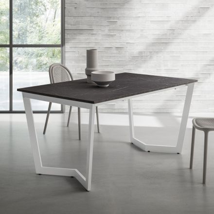 Tavolo Allungabile Fino 238 cm in Metallo e Hpl Made in Italy - Pablito Viadurini