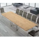 Tavolo Allungabile Fino 300 cm in Legno Impiallacciato Made in Italy – Ezzellino Viadurini
