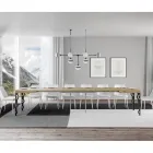 Tavolo Allungabile Fino 4 mt in Legno Nobilitato e Ferro Made in Italy – Marella Viadurini