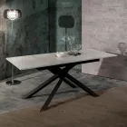 Tavolo Allungabile fino a 190 cm in Metallo e Piano in Melaminico - Lavanda Viadurini