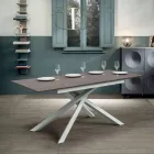 Tavolo Allungabile fino a 190 cm in Metallo e Piano in Melaminico - Lavanda Viadurini