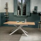 Tavolo Allungabile fino a 190 cm in Metallo e Piano in Melaminico - Lavanda Viadurini