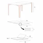 Tavolo Allungabile Fino a 222 cm in Hpl Effetto Legno Made in Italy - Vulcano Viadurini