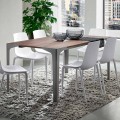 Tavolo Allungabile Fino a 222 cm in Hpl Effetto Legno Made in Italy - Vulcano