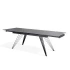 Tavolo Allungabile fino a 240 cm in Ceramica e Metallo - Bouquet Viadurini