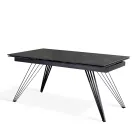 Tavolo Allungabile fino a 240 cm in Ceramica e Metallo - Bouquet Viadurini