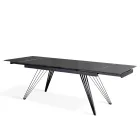 Tavolo Allungabile fino a 240 cm in Ceramica e Metallo - Bouquet Viadurini