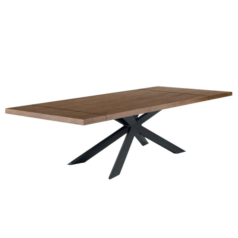 Tavolo Allungabile Fino a 300 cm con Piano Impiallacciato Made in Italy - Grotta Viadurini
