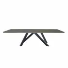 Tavolo Allungabile Fino a 300 cm in Fenix e Acciaio Made in Italy - Settimmio Viadurini