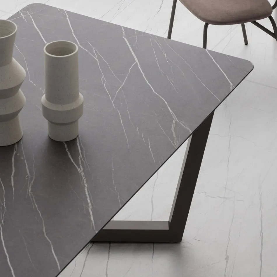 Tavolo Allungabile Fino a 300 cm in Hpl Stratificato Made in Italy - Bastiano Viadurini