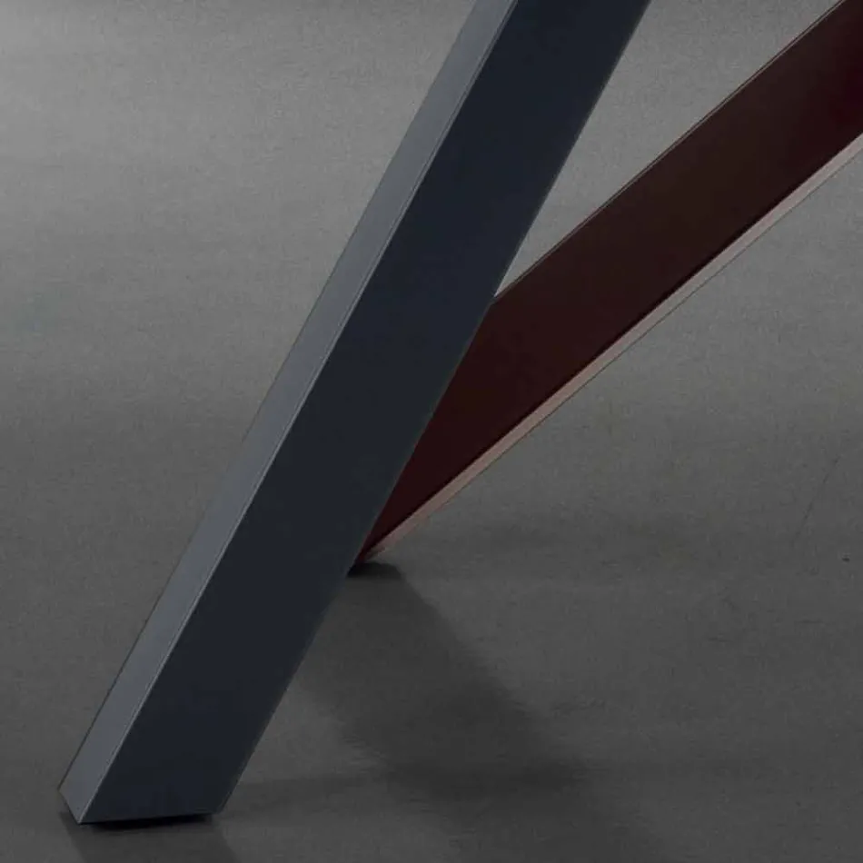Tavolo Allungabile Fino a 300 cm in Legno e Acciaio Made in Italy - Settimmio Viadurini