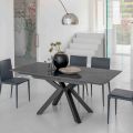 Tavolo Allungabile in Ceramica Calacatta Black Lucidato Starlit - Balia