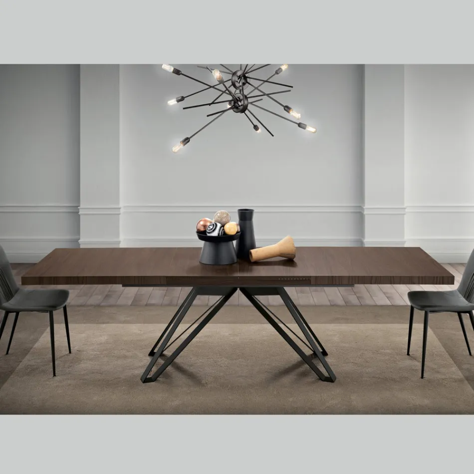 Tavolo Allungabile in Metallo e Melaminico Folding Made in Italy - Meluso Viadurini