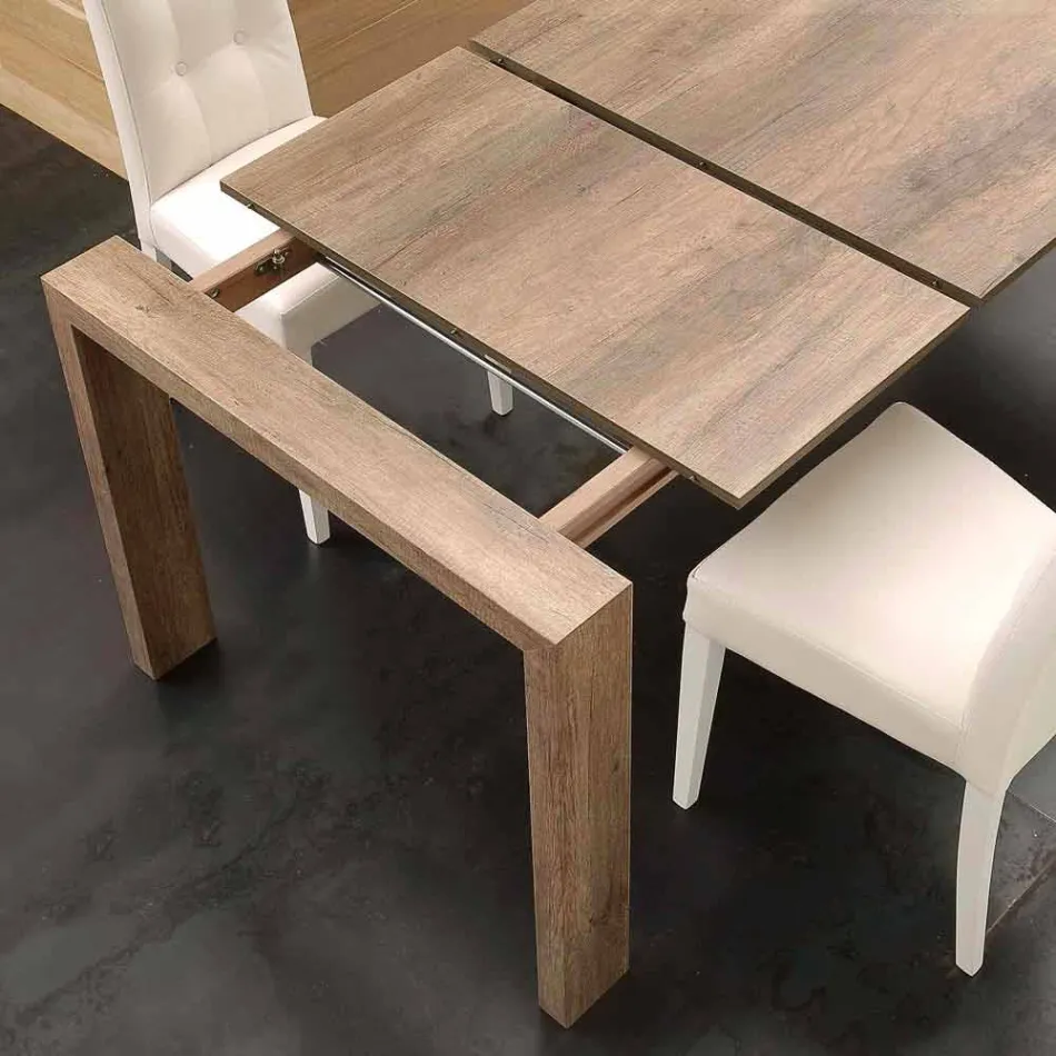 Tavolo allungabile in nobilitato e mdf moderno Jesi Viadurini
