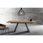 Tavolo Allungabile Lateralmente in Rovere Made in Italy -  Zerba Viadurini