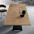 Tavolo Allungabile Lateralmente in Rovere Made in Italy -  Zerba Viadurini