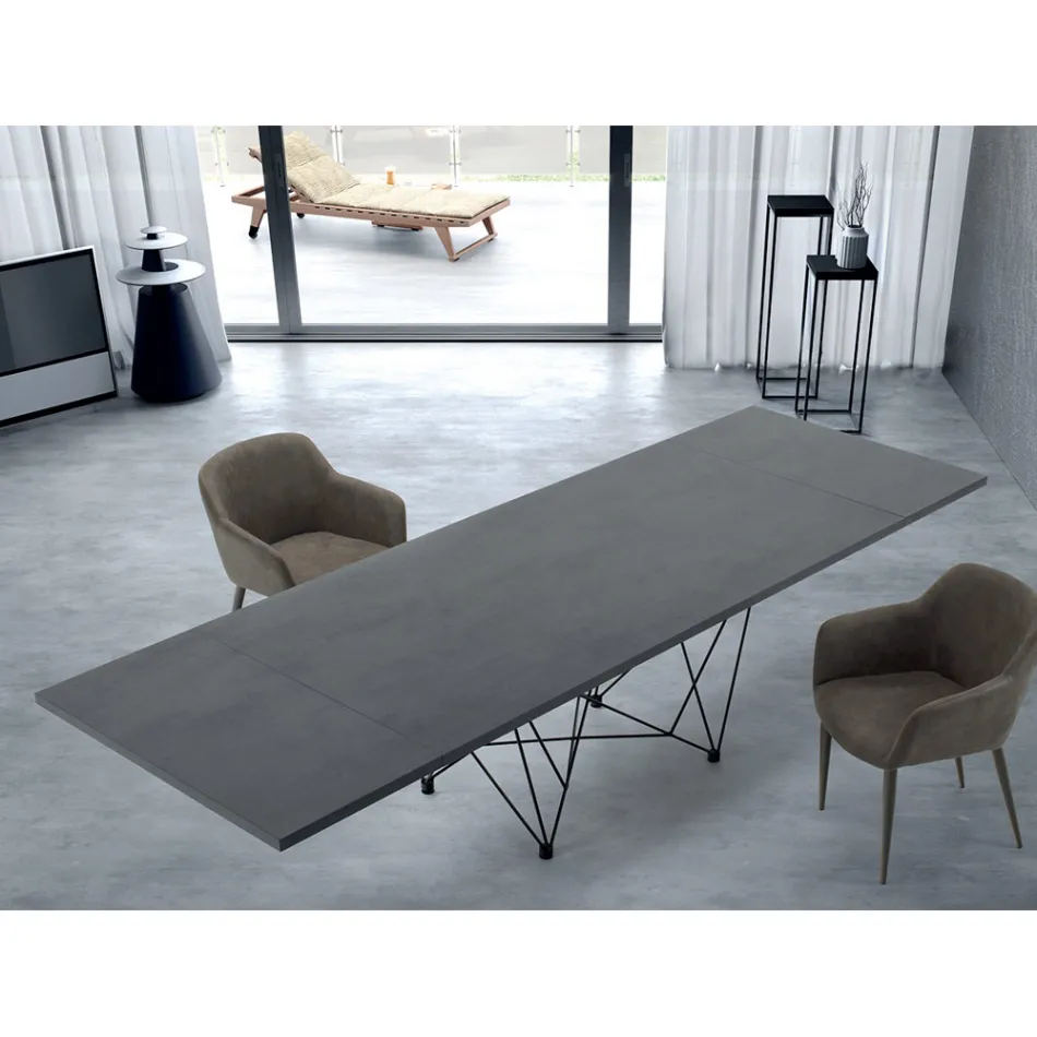 Tavolo Allungabile Moderno 14 Posti con Piano Laminato Made in Italy – Ezzellino Viadurini