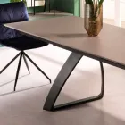 Tavolo allungabile moderno con gambe in metallo, Villongo Viadurini