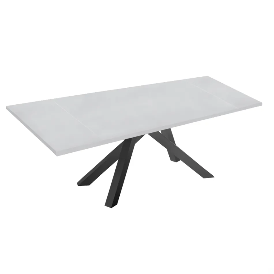 Tavolo Allungabile Moderno con Piano in Legno Laminato Made in Italy – Settimmio Viadurini