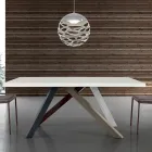 Tavolo Allungabile Moderno con Piano in Legno Laminato Made in Italy – Settimmio Viadurini