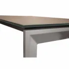Tavolo allungabile moderno con piano in vetro ceramica Filadelfia Viadurini
