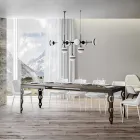 Tavolo Allungabile Moderno in Legno Nobilitato e Sottopiano in Ferro – Marella Viadurini