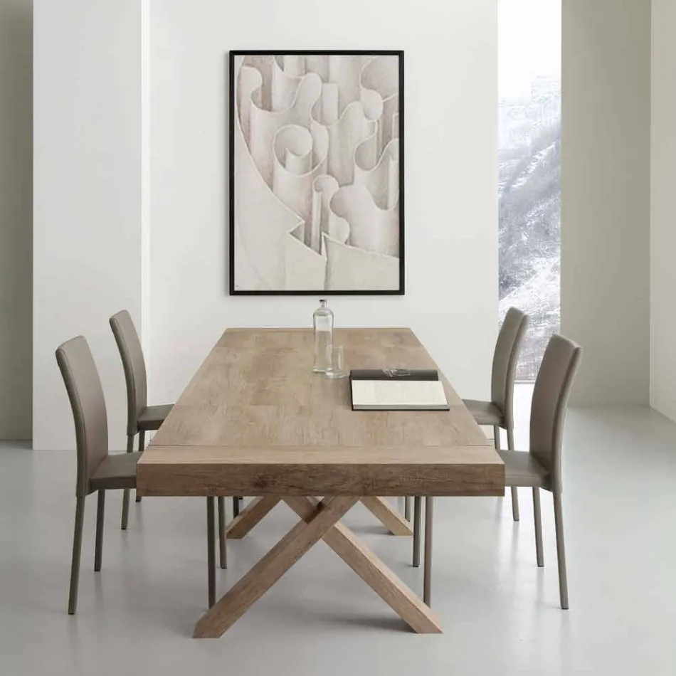 Tavolo allungabile moderno in nobilitato e Mdf Denver  Viadurini
