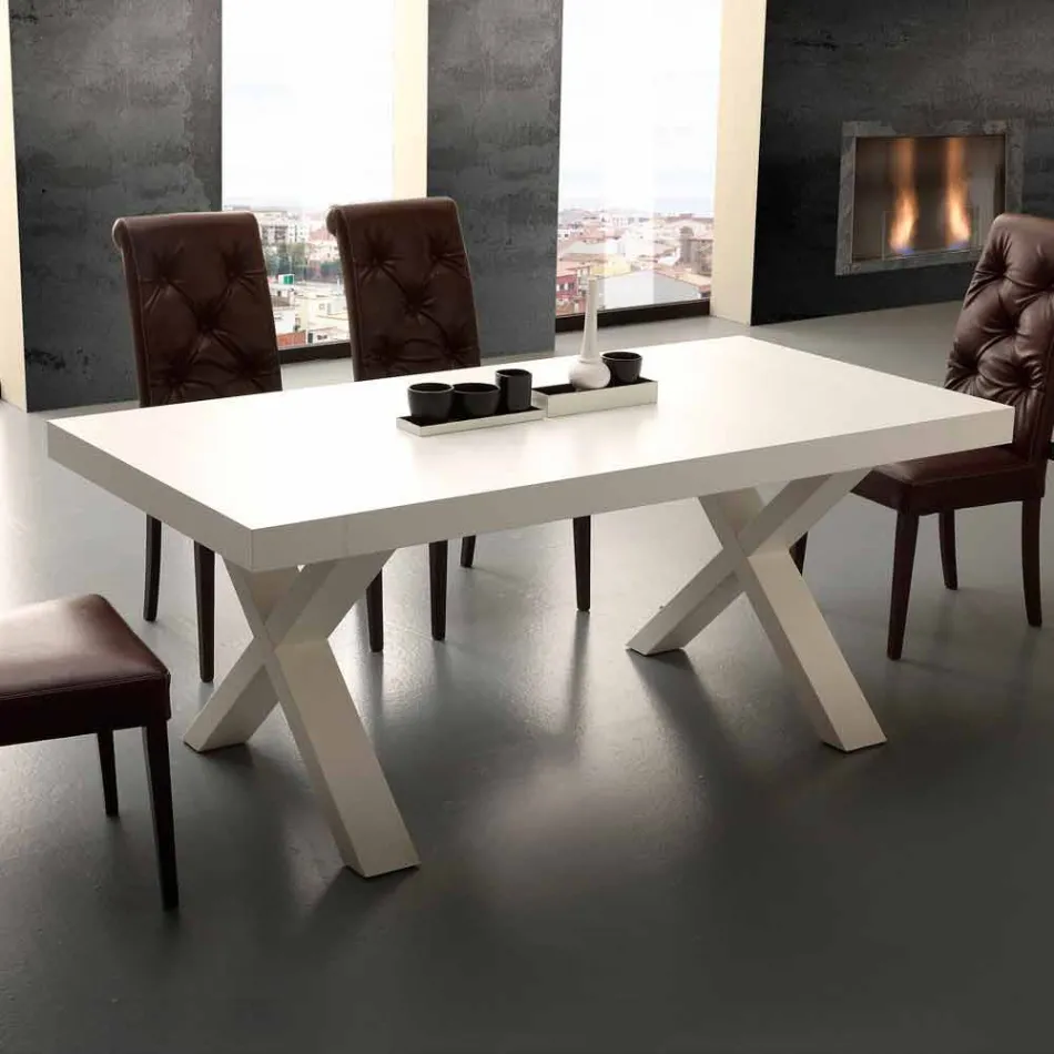 Tavolo allungabile moderno in nobilitato e Mdf Denver  Viadurini