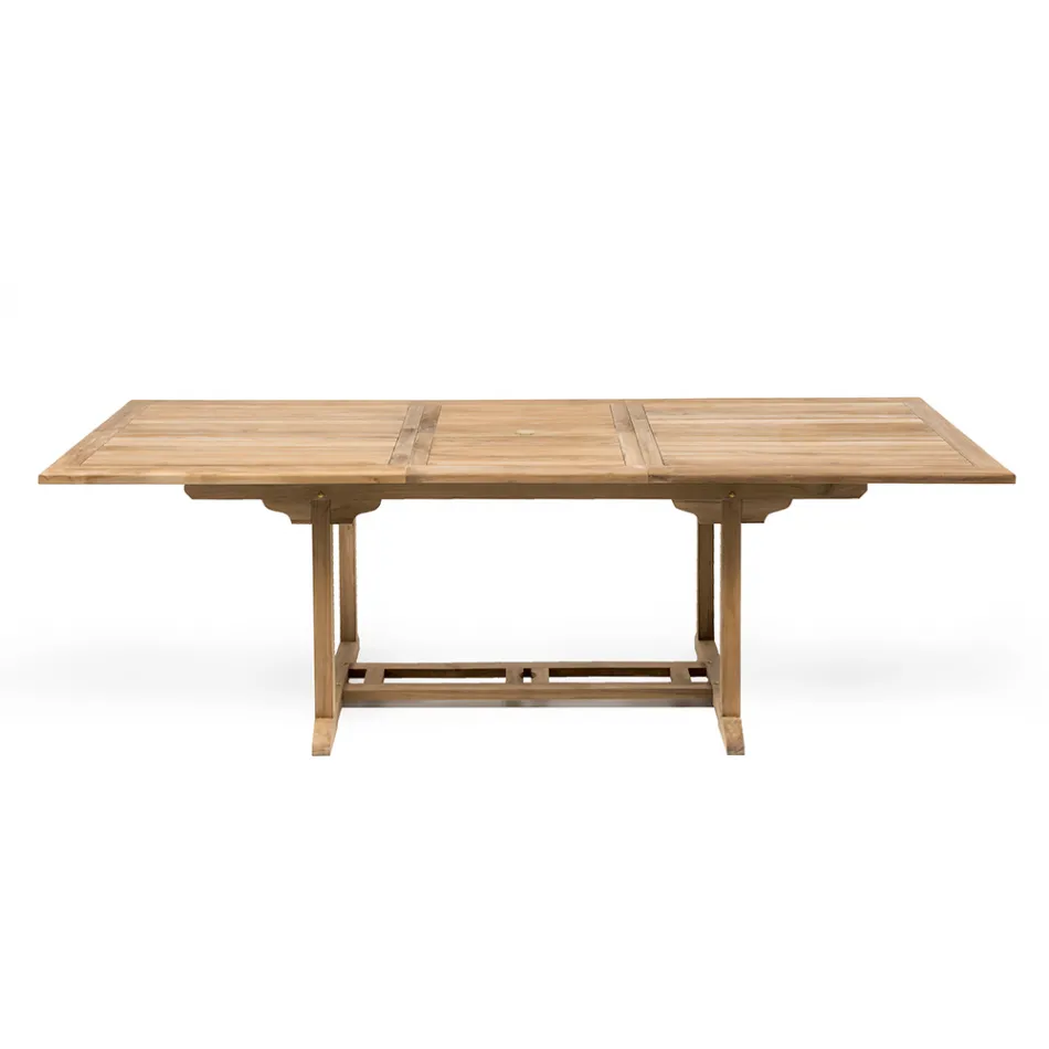 Tavolo Allungabile Outdoor in Teak di Varie Misure – Yggdrasil Viadurini