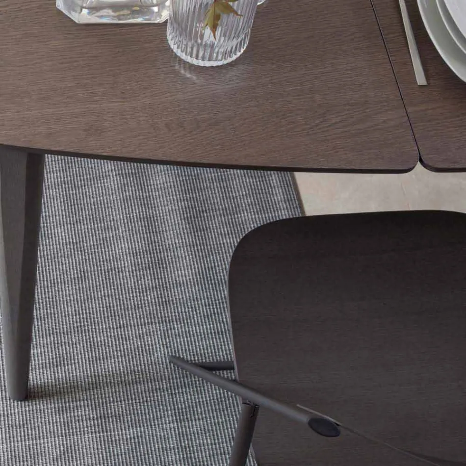 Tavolo Allungabile Pranzo in Legno Impiallacciato fino a 170 cm - Nutello Viadurini