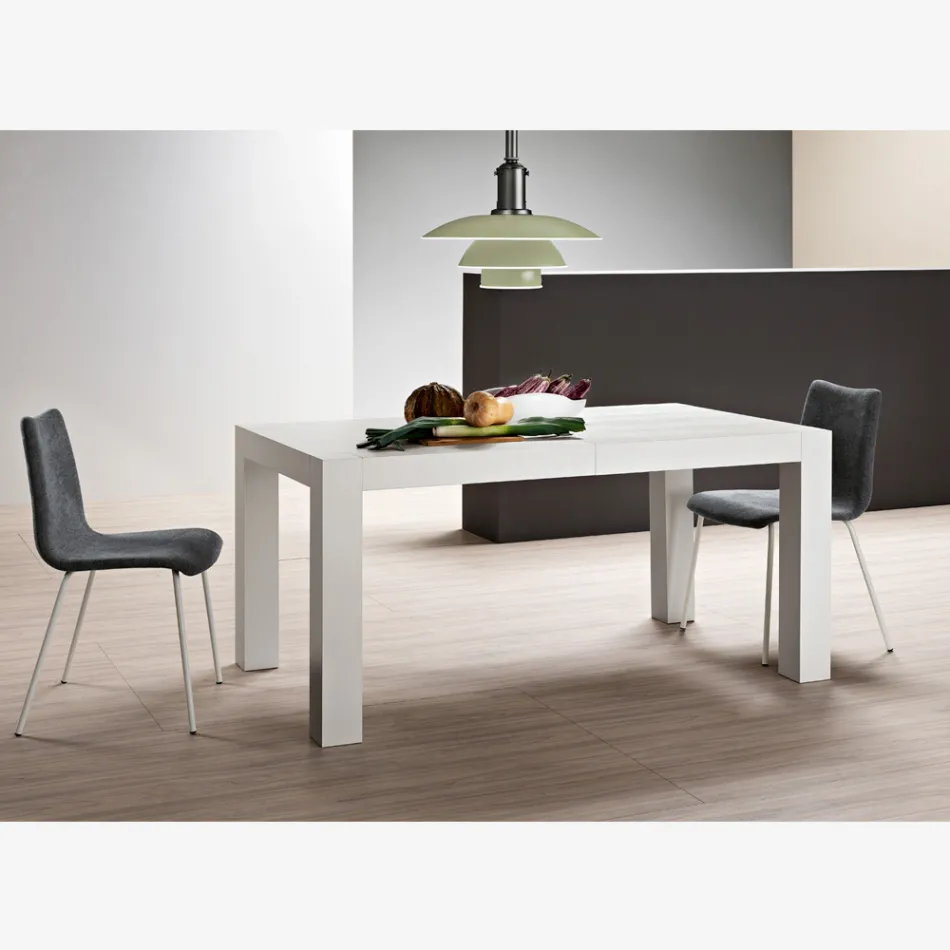 Tavolo Allungabile Realizzato in Melaminico Folding Made in Italy - Oky Viadurini
