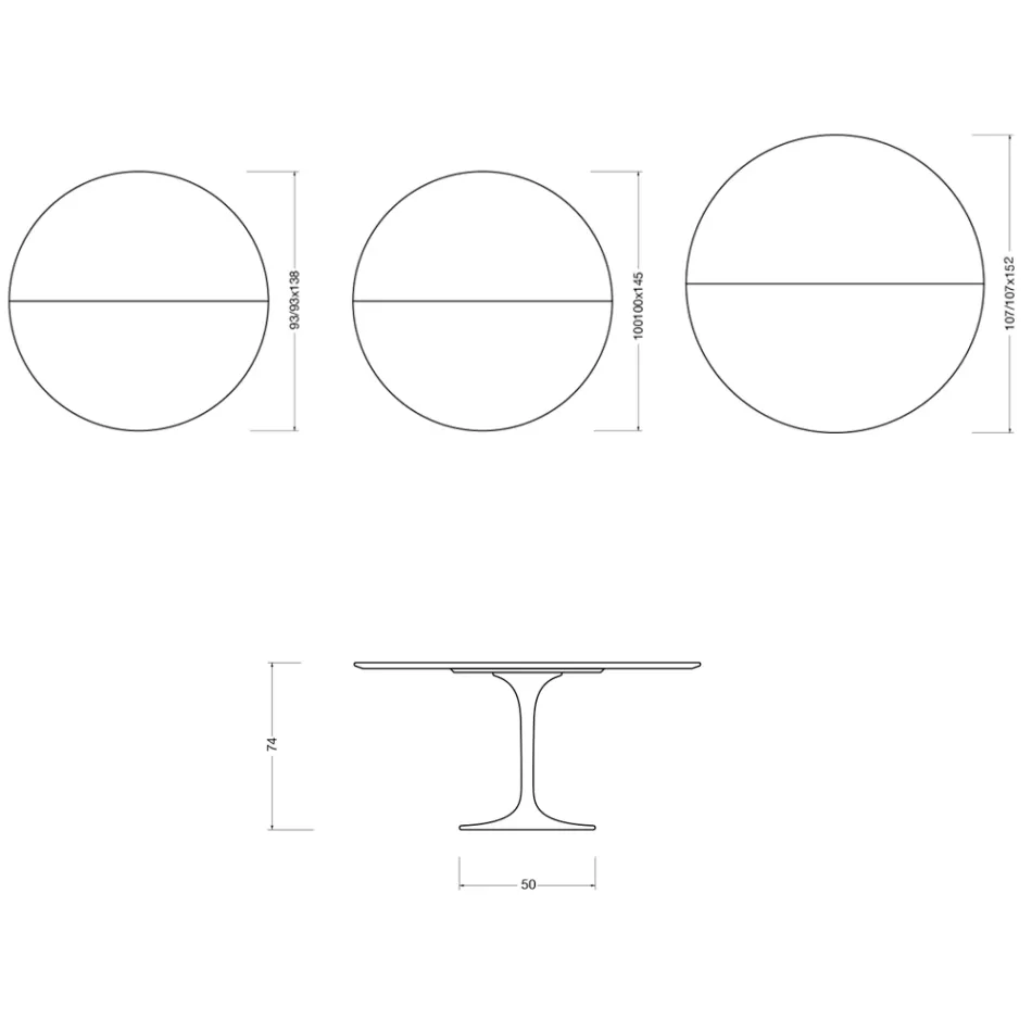 Tavolo Allungabile Tulip Saarinen H 74 cm in Ceramica Florim Statuario Lucido - Scarlet Viadurini