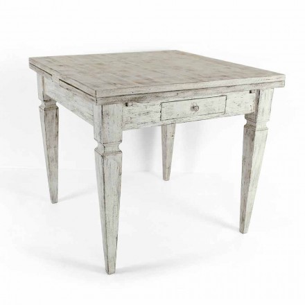 Tavolo Artigianale Allungabile Fino a 170 cm in Legno Made in Italy - Marsiglia Viadurini