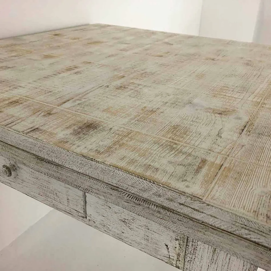 Tavolo Artigianale Allungabile Fino a 170 cm in Legno Made in Italy - Marsiglia Viadurini