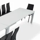 Tavolo con Allunghe Interne e Bordo Folding in Laminato Made in Italy - Gordito  Viadurini