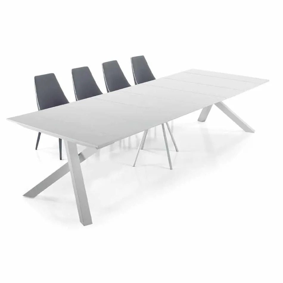 Tavolo Consolle Allungabile fino a 325 cm in Melaminico Made in Italy – Settimmio Viadurini