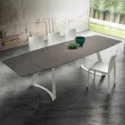 Tavolo Cucina Allungabile Fino a 280 cm Effetto Marmo Made in Italy - Pinocchio Viadurini