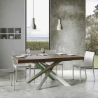 Tavolo Cucina Allungabile Fino a 440 cm in Legno e Ferro Made in Italy - Lennon Viadurini
