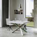 Tavolo Cucina Allungabile Fino a 440 cm in Legno e Ferro Made in Italy - Lennon