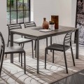 Tavolo Cucina con Piano in Melaminico e Base in Metallo Made in Italy - Spilla
