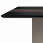 Tavolo Cucina in Mdf con Inserto in Legno Massello Made in Italy - Tusco Viadurini