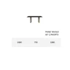 Tavolo Cucina in Mdf con Inserto in Legno Massello Made in Italy - Tusco Viadurini