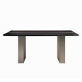 Tavolo Cucina in Mdf con Inserto in Legno Massello Made in Italy - Tusco