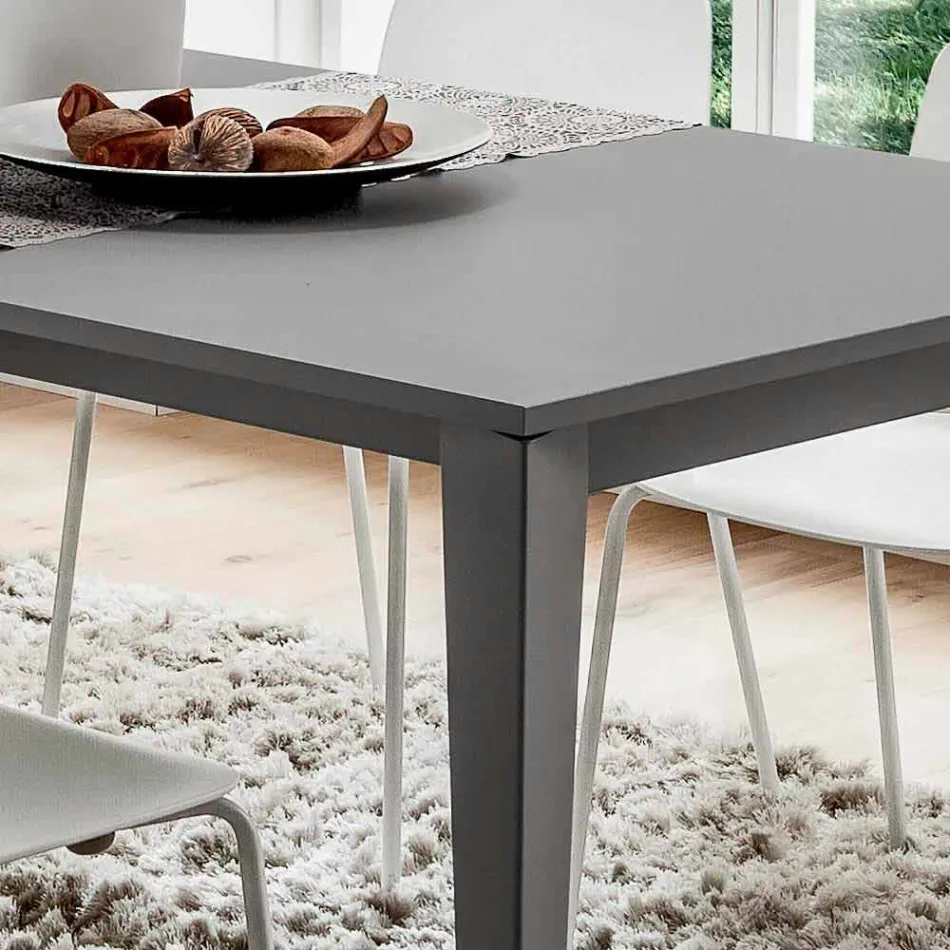 Tavolo Cucina in Metallo Verniciato con Piano in Fenix Made in Italy - Efisto Viadurini