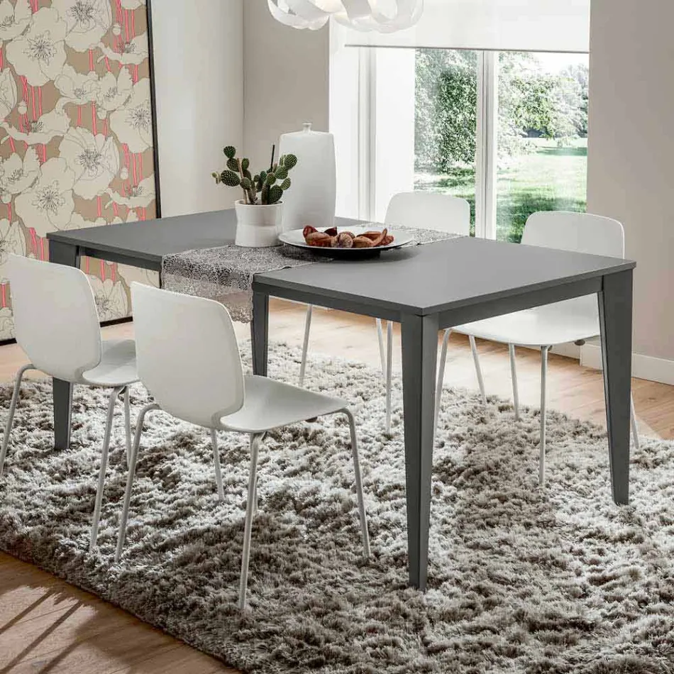 Tavolo Cucina in Metallo Verniciato con Piano in Fenix Made in Italy - Efisto Viadurini