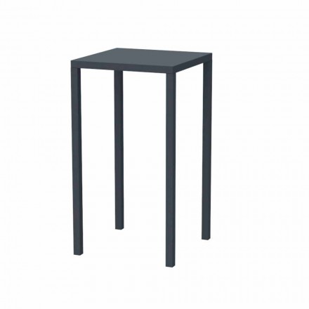 Tavolo da Bar Quadrato per Esterno in Metallo Verniciato Made in Italy - Cuba Viadurini